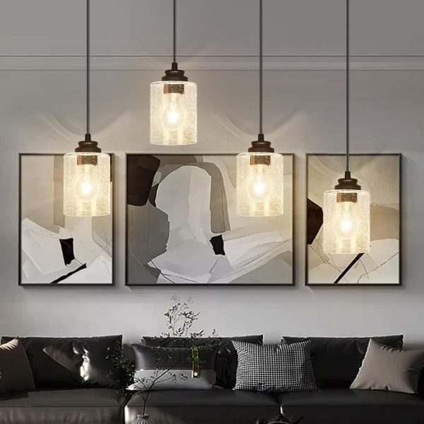 4-Pack Glass Lampshades for Bathroom Vanity Lights - Elegant Pendant Light Covers for Fixtures, Wall Sconces, Table Lamps, and Chandeliers - Image 4