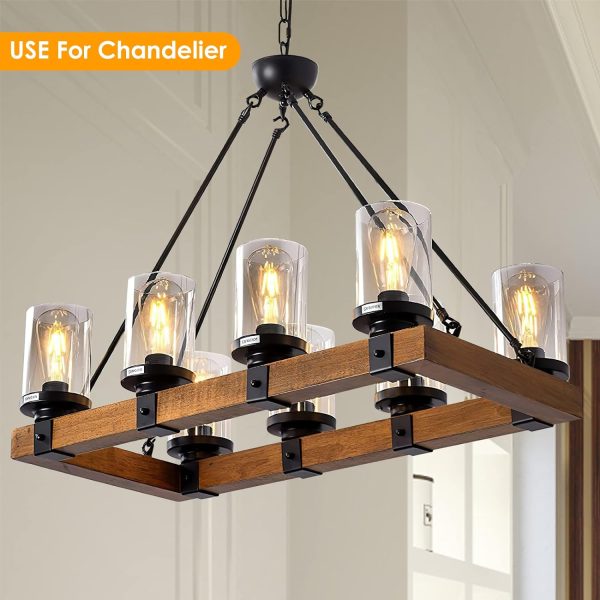 6 Pack Clear Glass Shades Replacement,5.51in Height,3.94in Diameter,1.65in Fitter,High Transmittance Cylinder Glass Lampshade Replacement for Pendant Light Floor lamps Chandelier Wall Sconces - Image 5