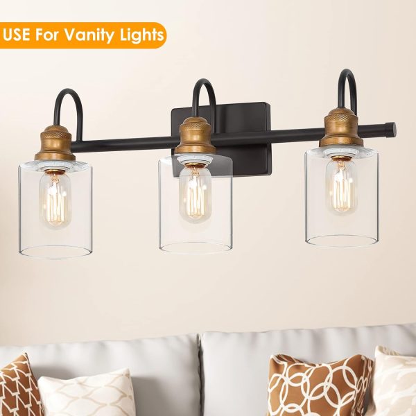 6 Pack Clear Glass Shades Replacement,5.51in Height,3.94in Diameter,1.65in Fitter,High Transmittance Cylinder Glass Lampshade Replacement for Pendant Light Floor lamps Chandelier Wall Sconces - Image 6