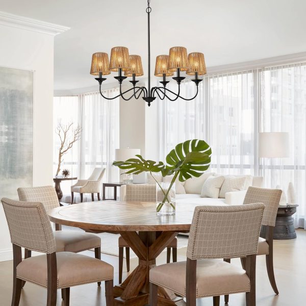 6 Pack Rattan Lamp Shade Clip On Bulb, Handwoven Barrel Chandelier Lampshade Replacement, Clip-on Small Lamp Shades for Vanity lighting Fixtures Table Lamp Floor Lamp Wall Sconces Pendant Light - Image 9