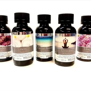 Hosley Set of 5 Assorted Fragrance Warming Oils 55ml Each-Lavender, Linen, Ocean Breeze, Unwind, Lilac. Ideal for spa Meditation Bathroom Wellness