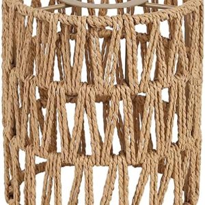 Rattan Lamp Shade Small Boho Shades Replacement 5.9"Height Pendant Sconce Shade Ceiling Fan Light Covers Cylinder Woven Lampshade for Floor Lamps Pendant Light Chandelier Wall Sconces Light Fixture