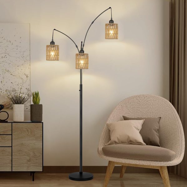 Rattan Lamp Shade Small Boho Shades Replacement 5.9"Height Pendant Sconce Shade Ceiling Fan Light Covers Cylinder Woven Lampshade for Floor Lamps Pendant Light Chandelier Wall Sconces Light Fixture - Image 7