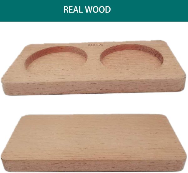Salt and Pepper Mill Tray, Acacia Wood Pepper Mill Rest, Salt and Pepper Grinder Tray, Mason tray Tray（Inner Dia 5.5cm）fit Many Mills & Shakers (Brown) - Image 3